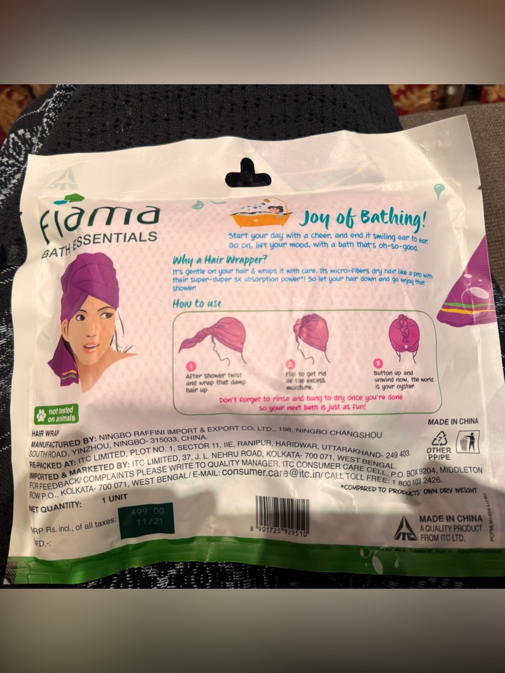 Hair Wrapper - Absorbent Turban Towel - Picture 2 of 2